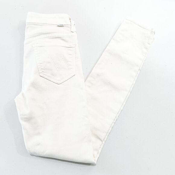 Mother High Waisted Looker Soft Focus Off White Denim Jeans Size 25 - Picture 9 of 9